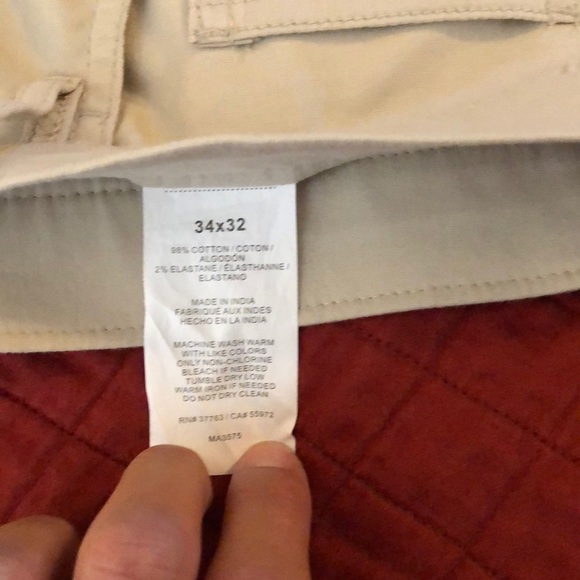 Perry Ellis Portfolio Khaki Pants Size 34x32 - Picture 3 of 6